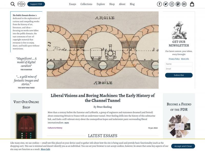 【The Public Domain Review】The Public Domain Review – Online journal dedicated to showcasing the most interesting and unusual out-of-copyright works availa<b>※</b>2024年01月19日网站截图