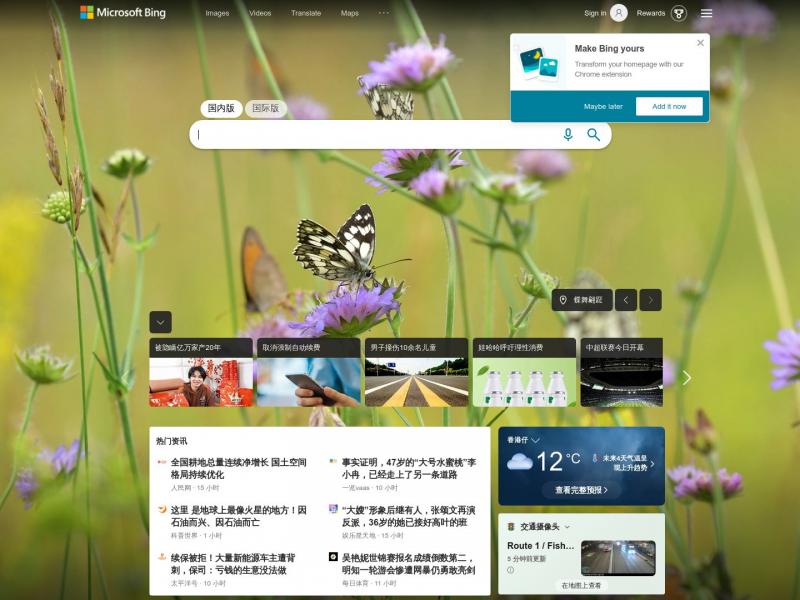 【Bing】微软 Bing 搜索 - 国内版<b>※</b>2024年03月01日网站截图