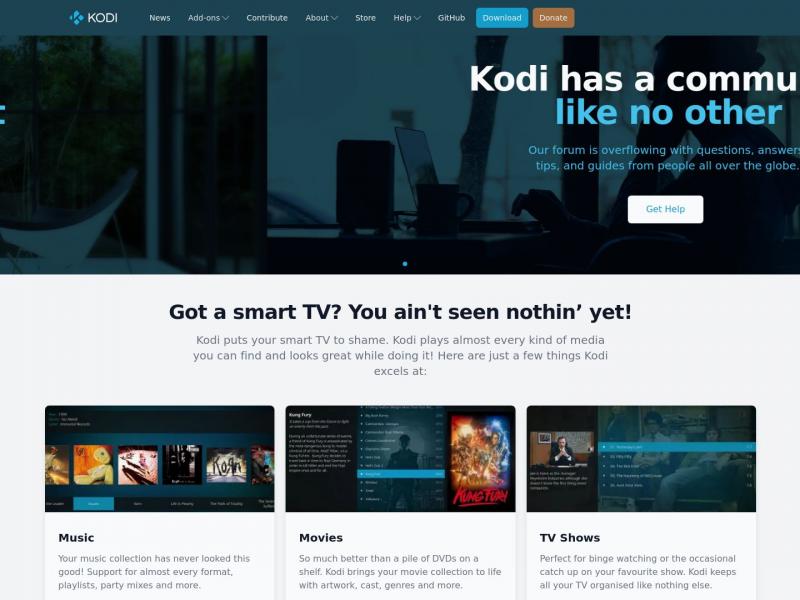 【Kodi】开源家庭影院播放软件_Kodi<b>※</b>2024年11月08日网站截图