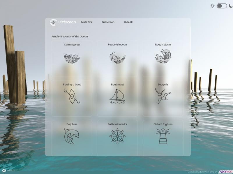 【VirtOcean】海洋的声音噪音发生器，VirtOcean<b>※</b>2024年04月09日网站截图